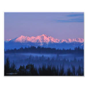 Impression Photo Montagnes olympiques 8X10 au lever du soleil