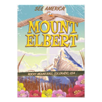 Monte Elbert, Colorado affiche de voyage USA