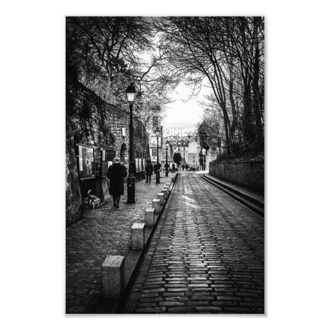 Impression Photo Montmartre Paris B & W - (Devant)