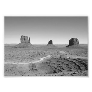 Impression Photo Monument Valley 3 en noir et blanc