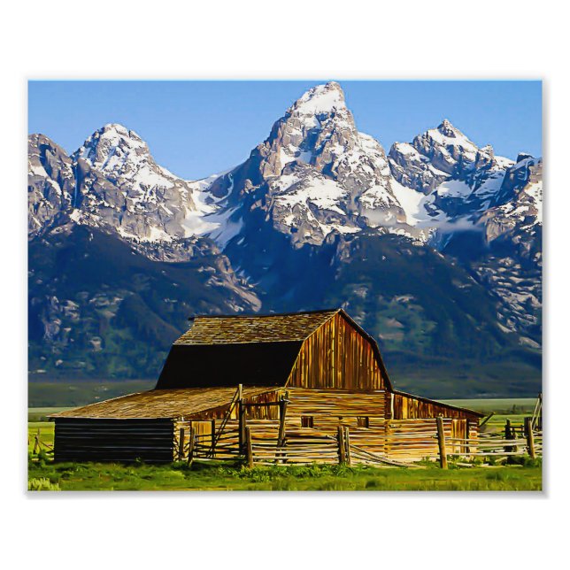 Impression Photo Mormon Row Grange Grand Tetons (Devant)