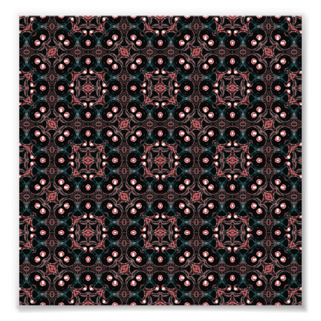 Impression Photo Mosaïque d'impression géométrique foncée et transp (Devant)