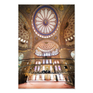 Impression Photo Mosquée Bleue Architecture intérieure