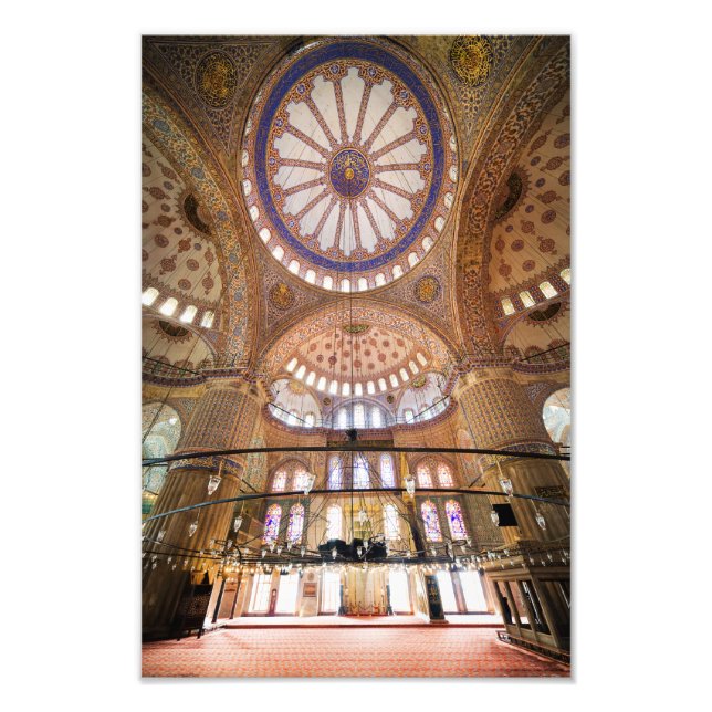 Impression Photo Mosquée Bleue Architecture intérieure (Devant)