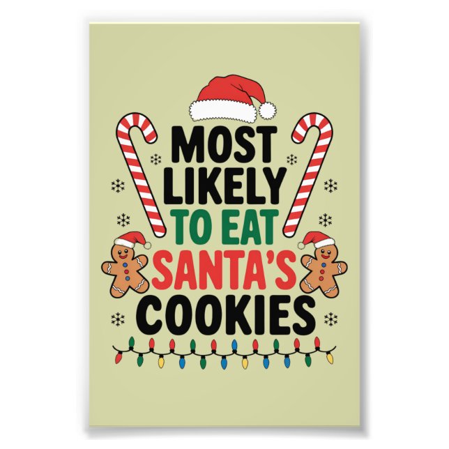Impression Photo Most Likely To Eat Santas (Devant)