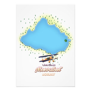 Impression Photo Mosvatnet Norvège plan du lac imprimer.