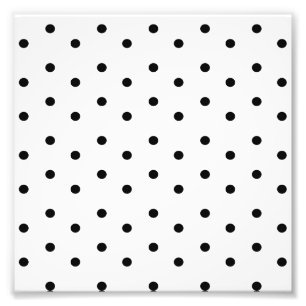 Impression Photo Motif à points Polka noir et blanc