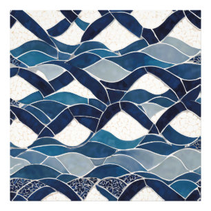 Impression Photo Motif blanc bleu 01