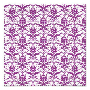Impression Photo Motif Damassé Violet