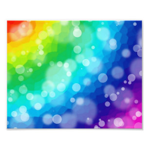 Impression Photo Motif d'arc-en-ciel de Bokeh