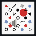 Impression Photo Motif de design Retro Memphis<br><div class="desc">Motif géométrique inspiré du style Memphis.</div>