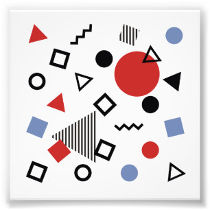 Impression Photo Motif de design Retro Memphis