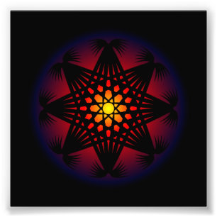 Impression Photo Motif de grille de Rune de cercle