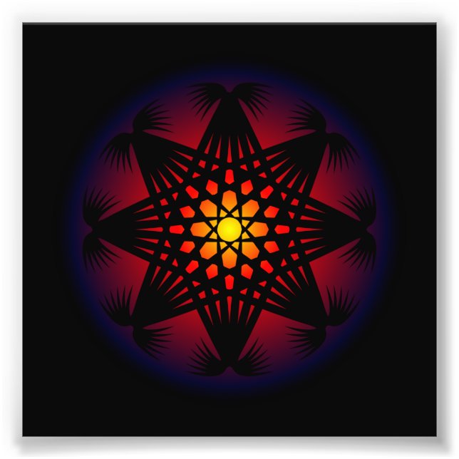 Impression Photo Motif de la grille circulaire (Devant)