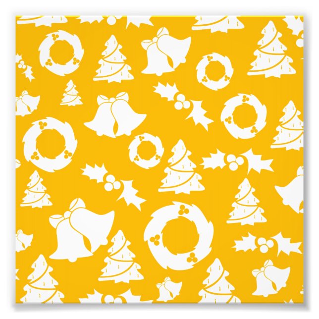 Impression Photo Motif de Noël jaune (Devant)