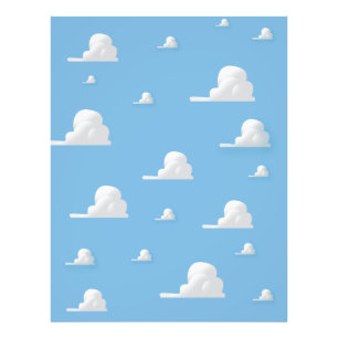 Impression Photo Motif de nuage de dessin animé mignon