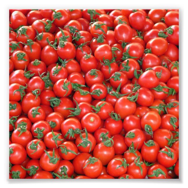 Impression Photo Motif de tomates cerises rouges (Devant)