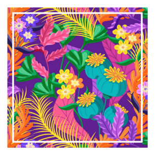 Impression Photo Motif floral exotique coloré-23148