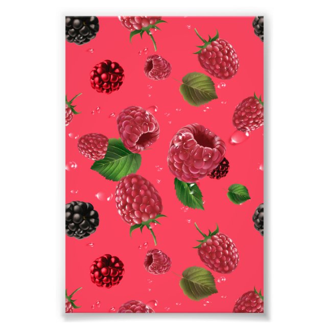 Impression Photo Motif framboise (Devant)