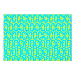 Impression Photo Motif géométrique turquoise et vert lime