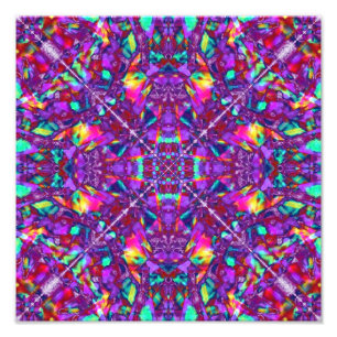 Impression Photo Motif hippie de mandala pourpre