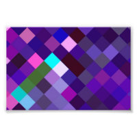 Motif Pixelé - Violet
