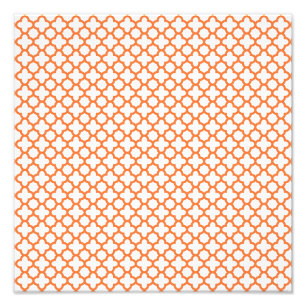Impression Photo Motif Quatrefoil Orange