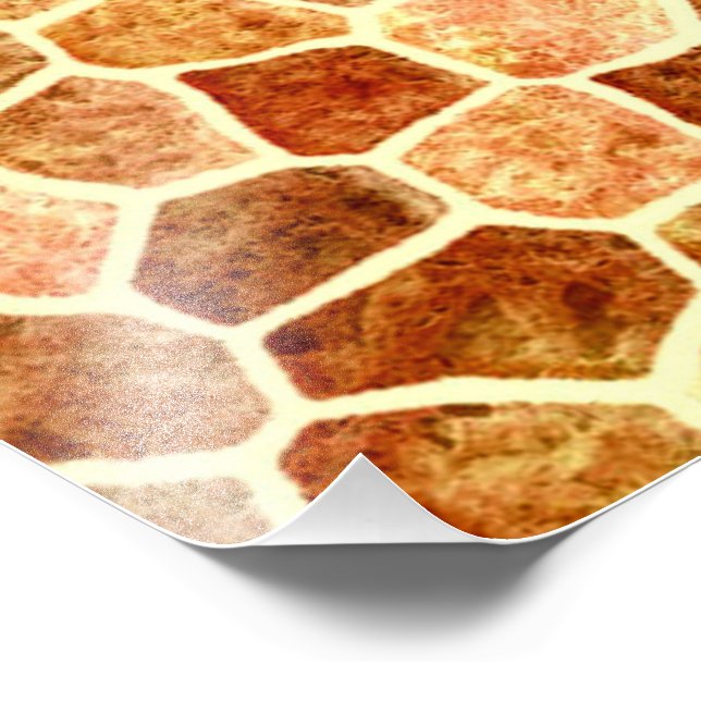 Impression Photo Motif terrazzo en patchwork pavé marron et crème (Coin)