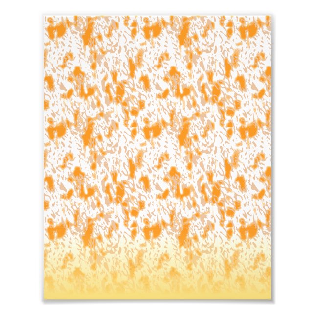 Impression Photo Motif textile avec orange et gol vibrants (Devant)