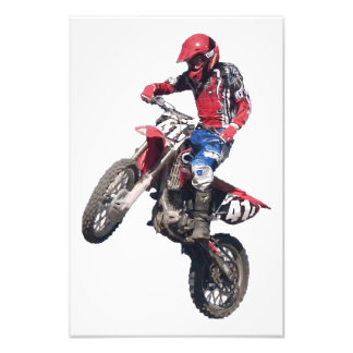 Impression Photo Moto Cross Terre Rouge