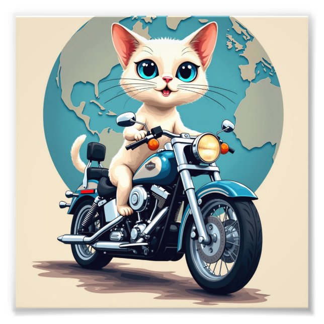 Impression Photo Moto de chat (Devant)