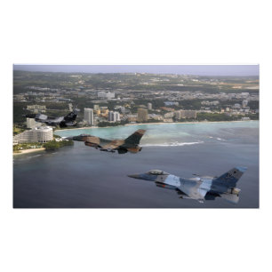 Impression Photo Mouche de combat des Falcons trois F-16 dans la