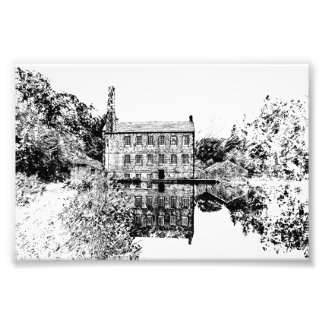 Impression Photo Moulin de Gibson, Hardcastle Crags Dessin au fusai