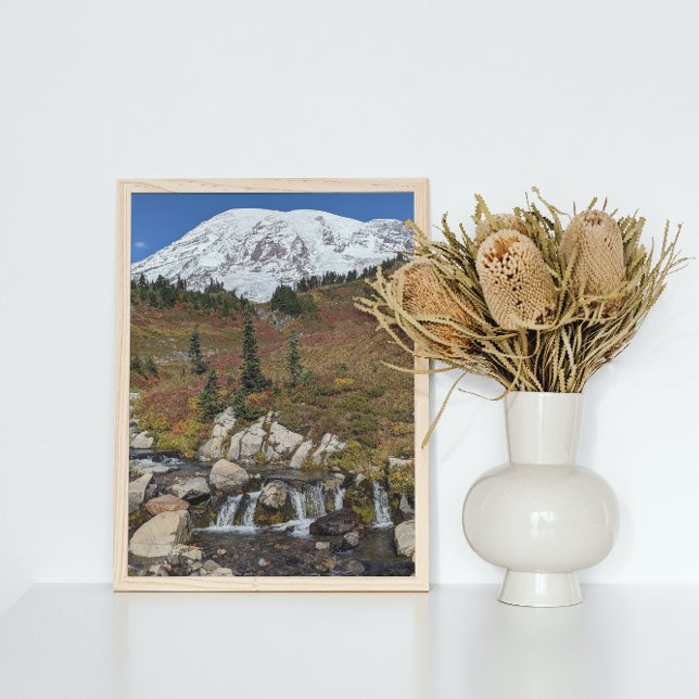 Impression Photo Mount Rainier et Edith Creek (In Situ Framed)