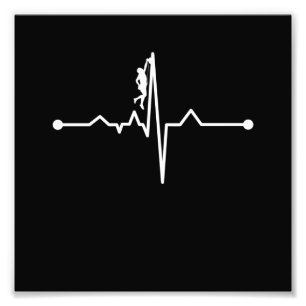 Impression Photo Mountain Climber Heartbeat Rock Climbing Lover Gra