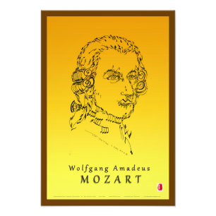 Impression Photo Mozart font face à la musique