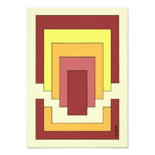 Impression Photo Multicolor Abstrait rectangle (style les années 70