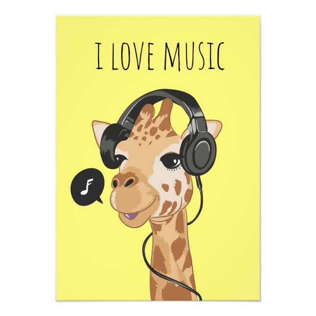 Impression Photo Music Art I Love Music (Devant)
