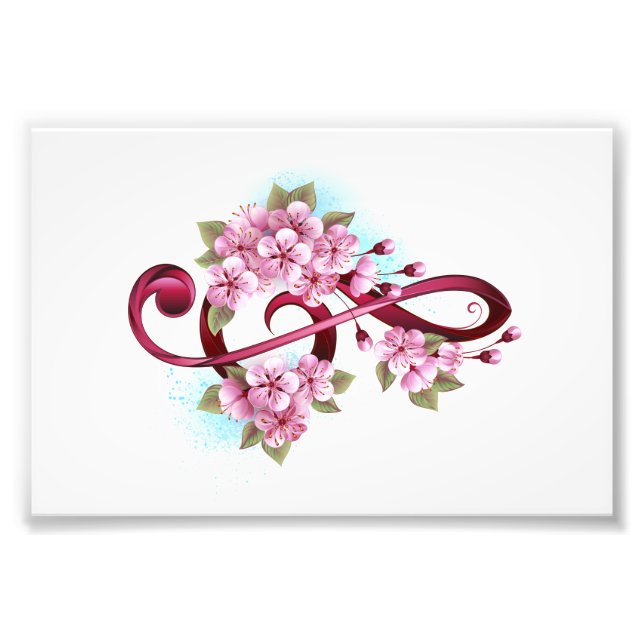 Impression Photo Musical treble clef notes with sakura flowers (Devant)