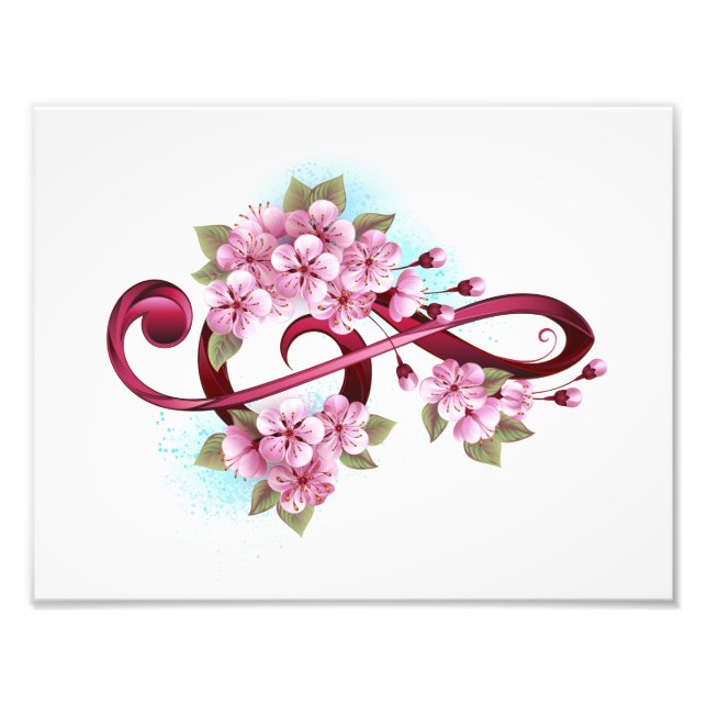 Impression Photo Musical treble clef notes with sakura flowers (Devant)