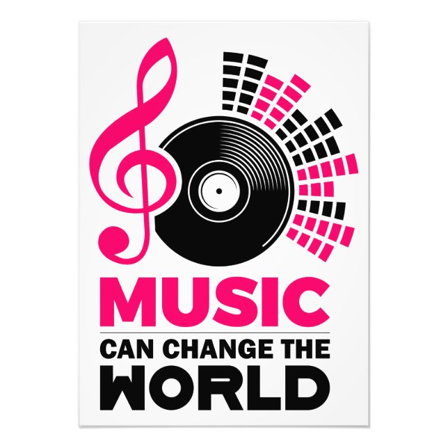 Impression Photo Musique Art La musique peut changer le monde (Devant)