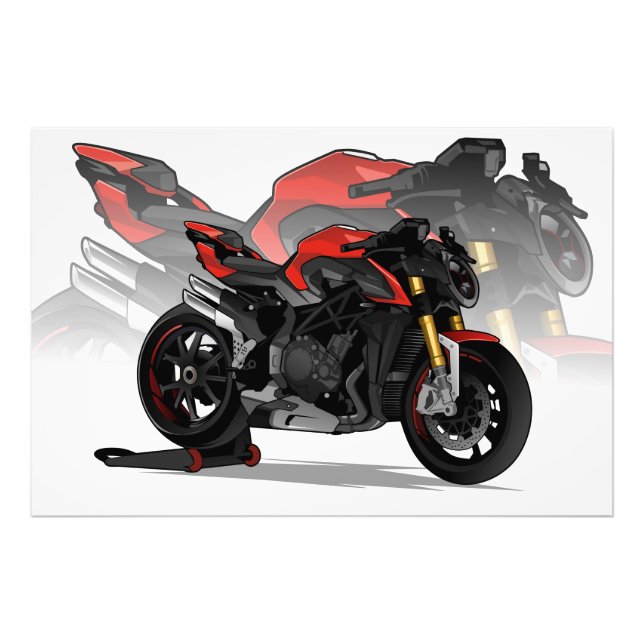 Impression Photo MV Agusta 1000RR bruts with special background (Devant)
