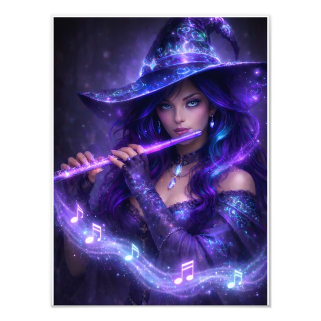 Impression Photo Mystische Flötenspielerin – Magische Melodie Poste (Devant)