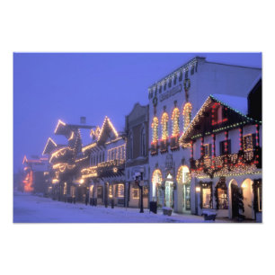 Impression Photo NA, USA, Washington, Leavenworth. Rue principale