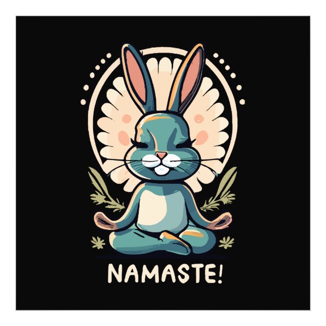 Impression Photo namaste lapin yoga lapin méditation (Devant)
