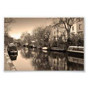 Impression Photo Narrow Boats Regent's Canal Camden Londres UK