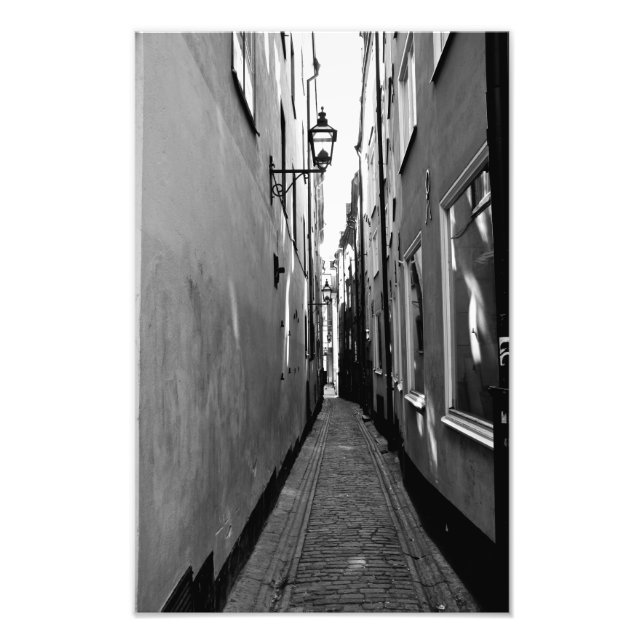 Impression Photo Narrow street à Stockholm (Devant)