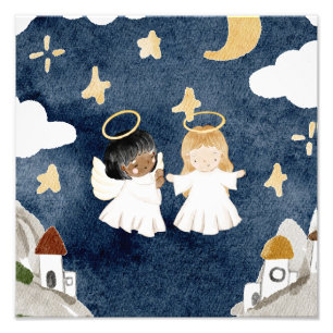 Impression Photo Nativité de Noël de l'aquarelle