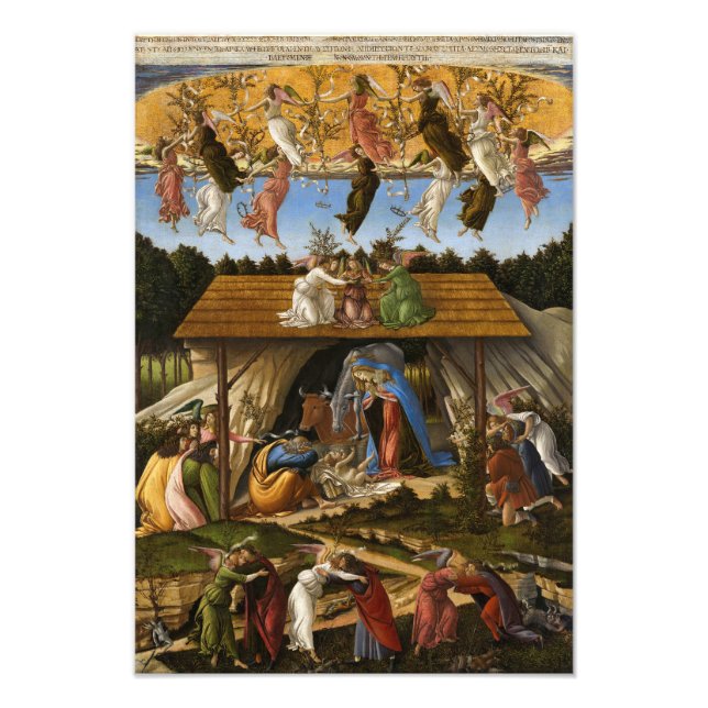 Impression Photo Nativité mystique, 1500 par Sandro Botticelli (Devant)