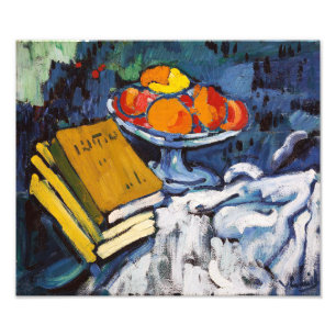 Impression Photo Nature morte avec des livres et un bol Maurice d